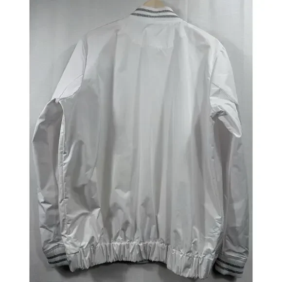 NIKE ON-FIELD x LSU TIGERS Sz LSideline Players Jacket Snap Front White Mens - Picture 2 of 16